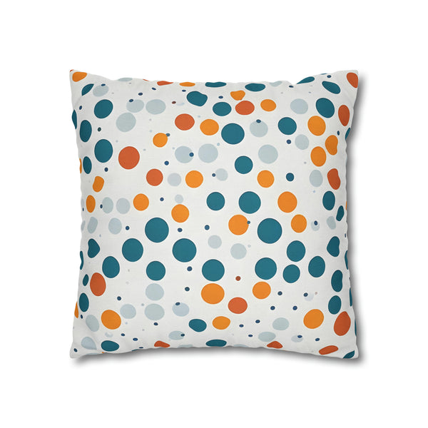 Spring Polka Dots Spun Polyester Square Pillowcase