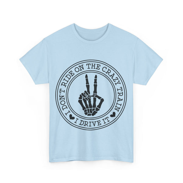 Ride the Train Women Heavy Cotton Tee T-Shirt