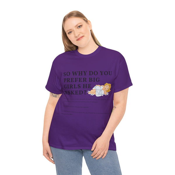 Why Big Girls Plus Size Women Heavy Cotton Tee