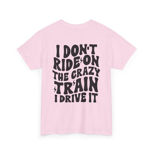 Ride the Train Women Heavy Cotton Tee T-Shirt