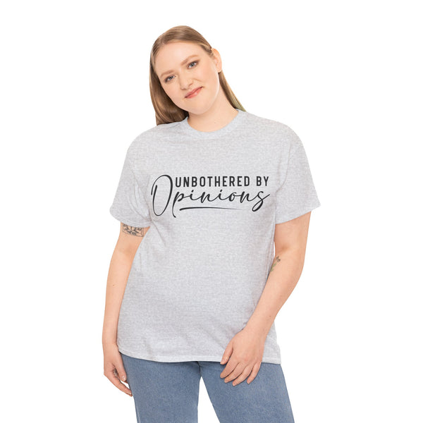 "Unbothered By Opinions" Plus Size Women Heavy Cotton Tee