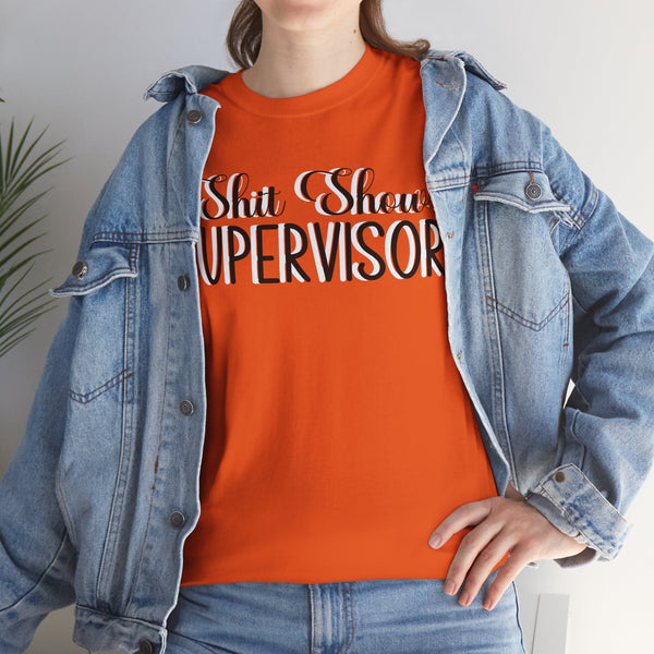 Sh*t Show Supervisor Plus Size Women Heavy Cotton Tee