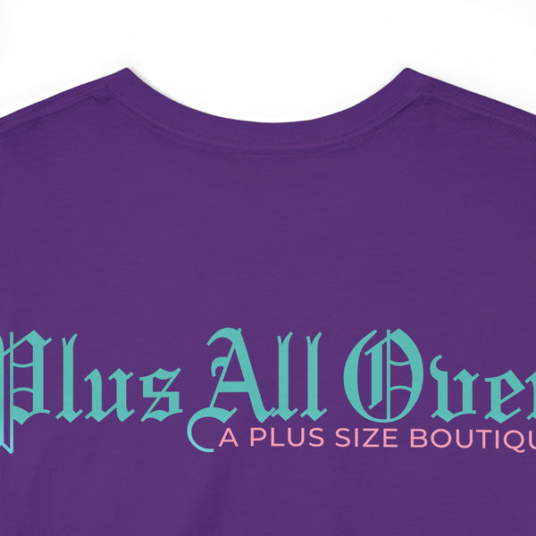 "Plus All Over" Plus Size Women Heavy Cotton Tee T-shirt
