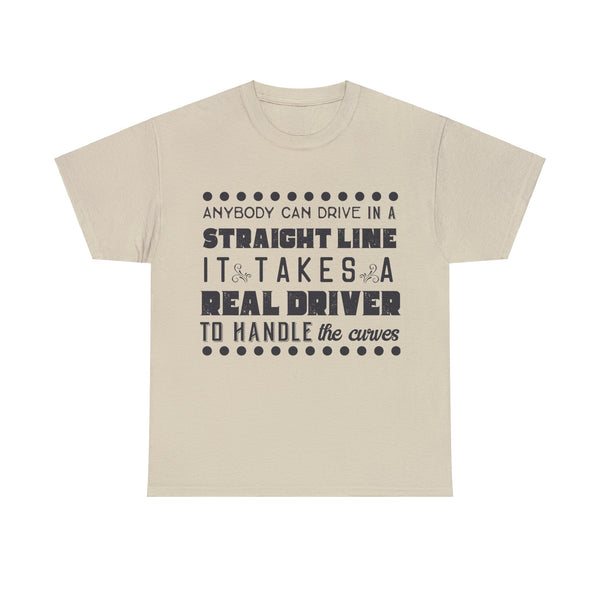 Anyone can Drive, Not handle Curves Plus Size Women Heavy Cotton Tee