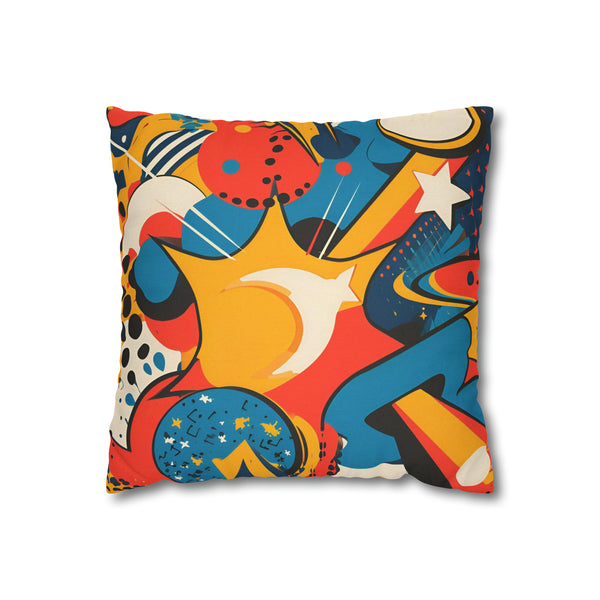 Cartoon Spun Polyester Square Pillowcase
