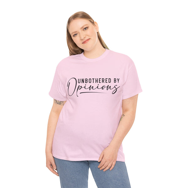 "Unbothered By Opinions" Plus Size Women Heavy Cotton Tee