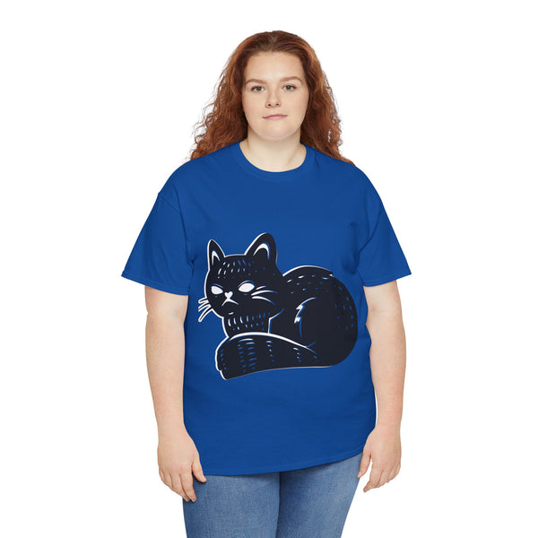"Black Cat" Plus Size Women Heavy Cotton Tee T-Shirt
