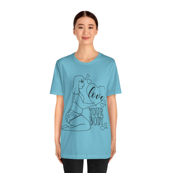 Body Positive Plus Size Woman Jersey Short Sleeve Tee T-Shirt