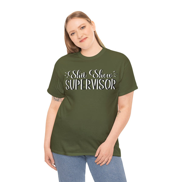 Sh*t Show Supervisor Plus Size Women Heavy Cotton Tee