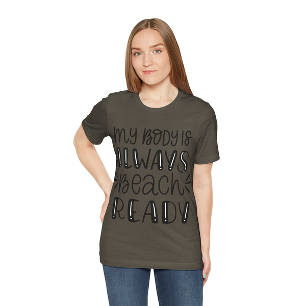 "Body Positivity" Quotes Plus Size Woman Jersey Short Sleeve Tee T-Shirt