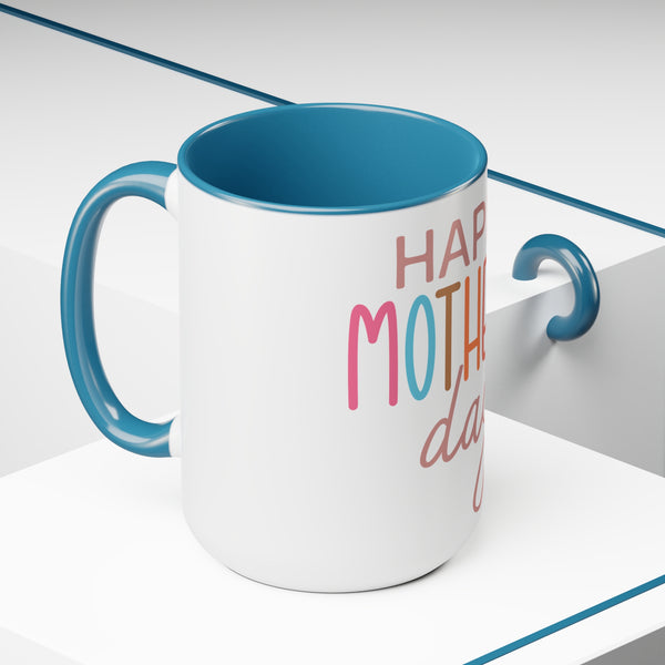 Happy Mother's Day Two-Tone Coffee Mugs Cup, 15oz