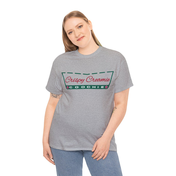 "Crispy Cream" Woman Crewneck T-Shirt: Focus on the Good - Unisex Heavy Cotton Tee