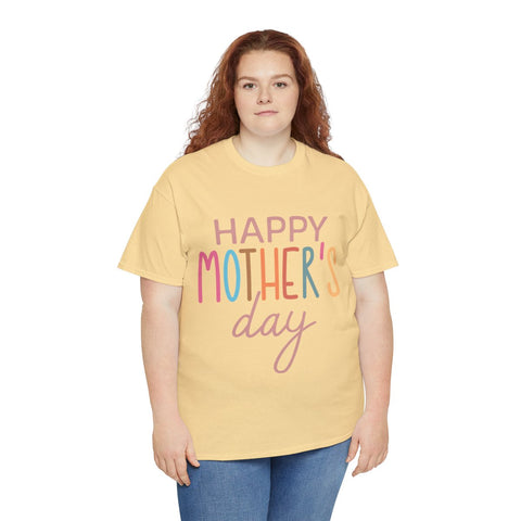 "Happy Mother's Day" Plus Size Women Heavy Cotton Tee T-Shirt