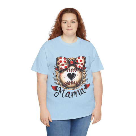 "Baseball Mama" Plus Size Women Heavy Cotton Tee T-Shirt