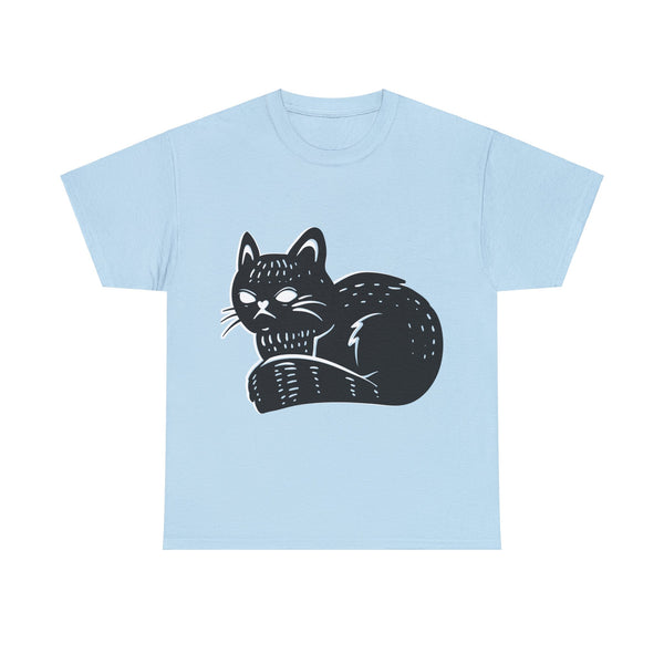 "Black Cat" Plus Size Women Heavy Cotton Tee T-Shirt
