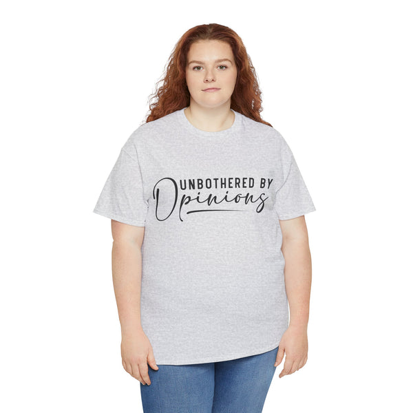 "Unbothered By Opinions" Plus Size Women Heavy Cotton Tee