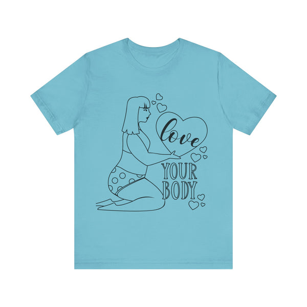 Body Positive Plus Size Woman Jersey Short Sleeve Tee T-Shirt