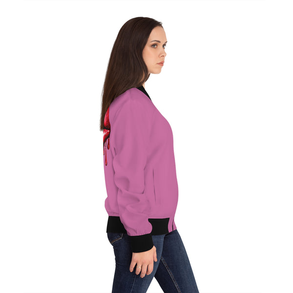 Pink Lips Women's Bomber Jacket