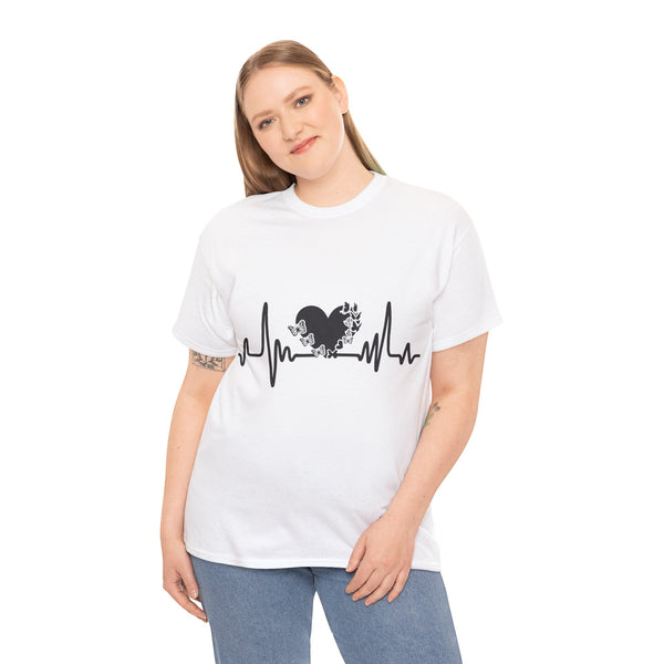 Love is Life Line Plus Size Women Heavy Cotton Tee