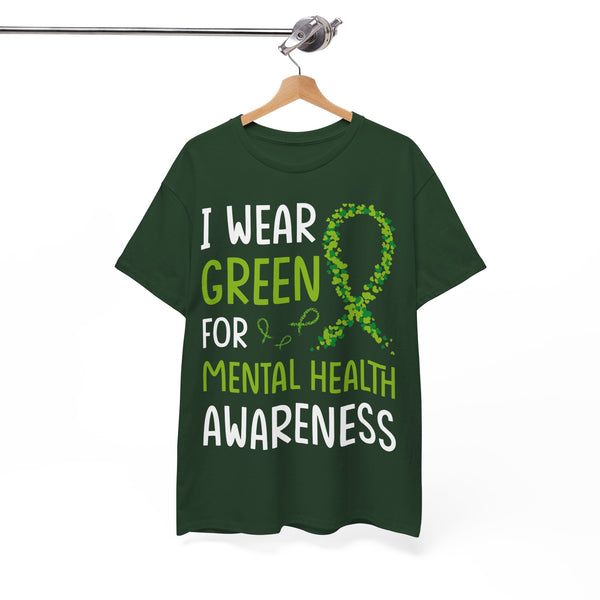 "Mental Health Awareness" Woman Crewneck T-Shirt: Focus on the Good - Unisex Heavy Cotton Tee