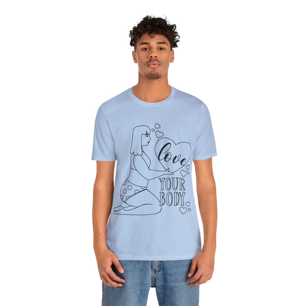 Body Positive Plus Size Woman Jersey Short Sleeve Tee T-Shirt