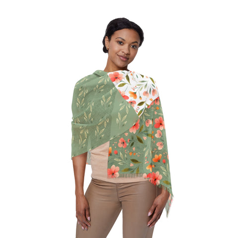 Spring Floral Woman Light Scarf