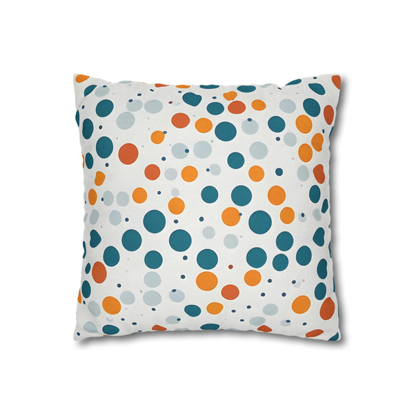 Spring Polka Dots Spun Polyester Square Pillowcase