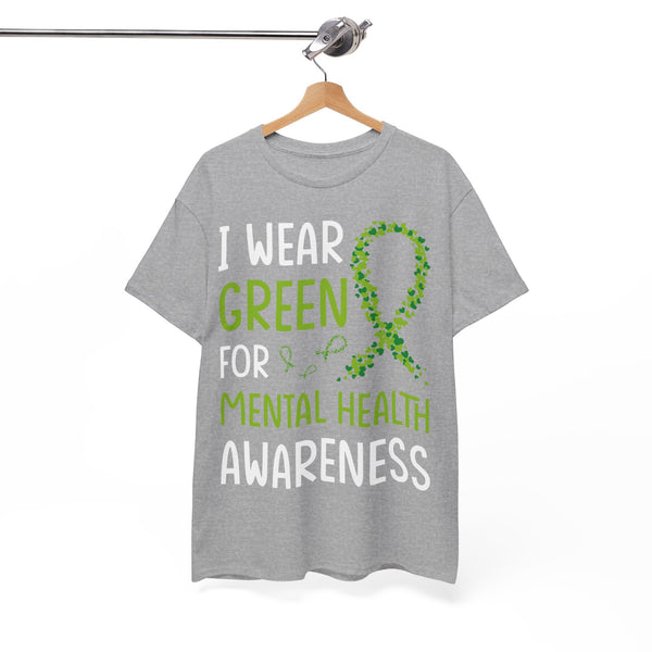 "Mental Health Awareness" Woman Crewneck T-Shirt: Focus on the Good - Unisex Heavy Cotton Tee