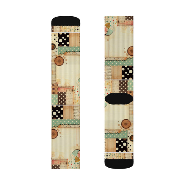 Vintage Polka Dots Sublimation Woman Socks