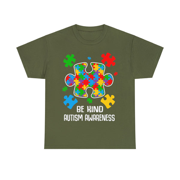 Autism Awareness "Be Kind" Plus Size Women Heavy Cotton Tee