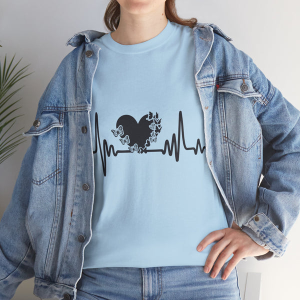Love is Life Line Plus Size Women Heavy Cotton Tee