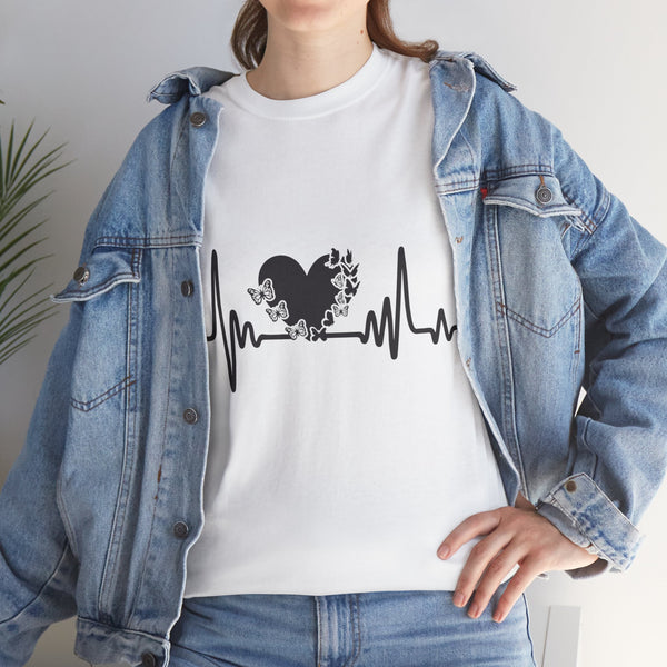 Love is Life Line Plus Size Women Heavy Cotton Tee