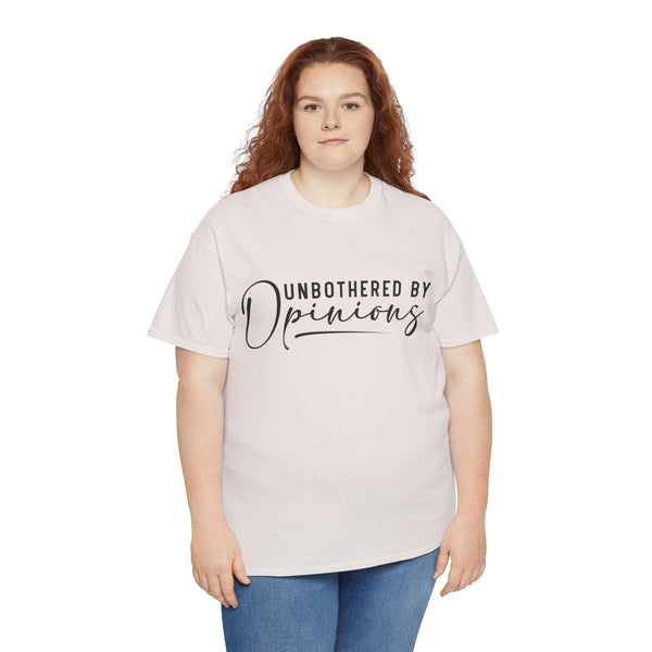 "Unbothered By Opinions" Plus Size Women Heavy Cotton Tee