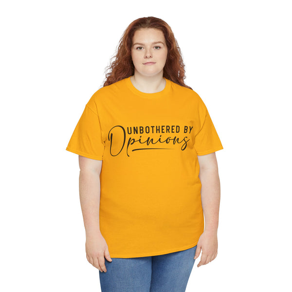 "Unbothered By Opinions" Plus Size Women Heavy Cotton Tee