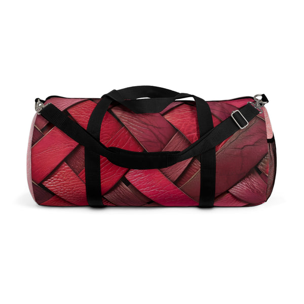 Pink Plat Faux Leather Women's' Duffel Gym Bag