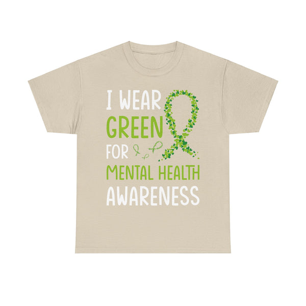 "Mental Health Awareness" Woman Crewneck T-Shirt: Focus on the Good - Unisex Heavy Cotton Tee