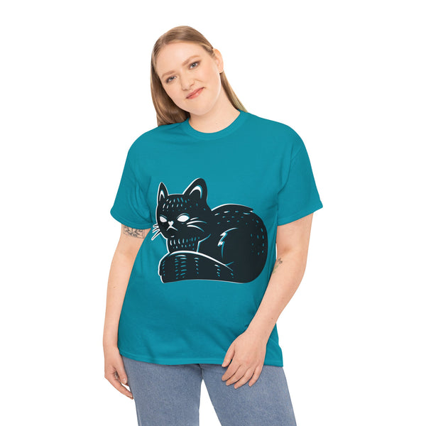 "Black Cat" Plus Size Women Heavy Cotton Tee T-Shirt
