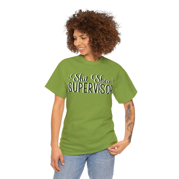 Sh*t Show Supervisor Plus Size Women Heavy Cotton Tee