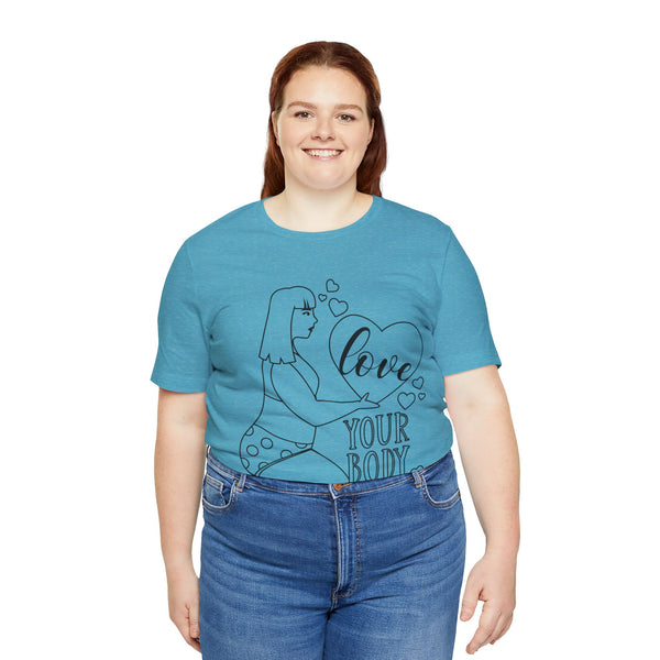 Body Positive Plus Size Woman Jersey Short Sleeve Tee T-Shirt