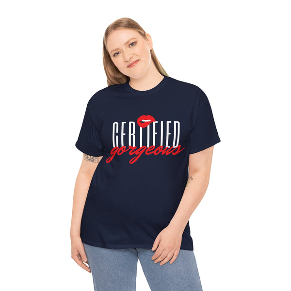 Certified Gorgeous Plus Size Women Heavy Cotton Tee