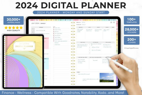 Rainbow 2023-2024 Premium Ultimate Digital Planner - 2 Planner
