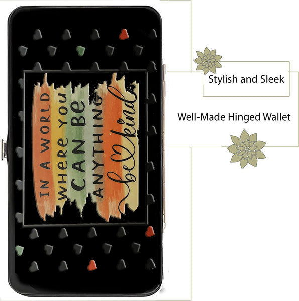 Texture Women's Hinge Wallet - Faux Leather Hard Clutch Purse, RFID Blocking Card Holder and Organizer