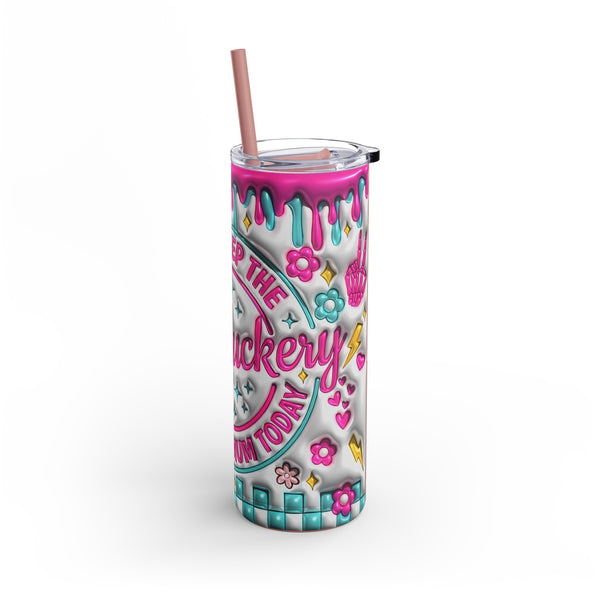 "Dumbfuckery"  Skinny Matte Tumbler, 20oz