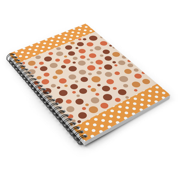 Warm Color Dots Spiral Notebook - Ruled Line