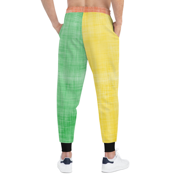 Colorful 3 Tone Denim Athletic Woman Joggers