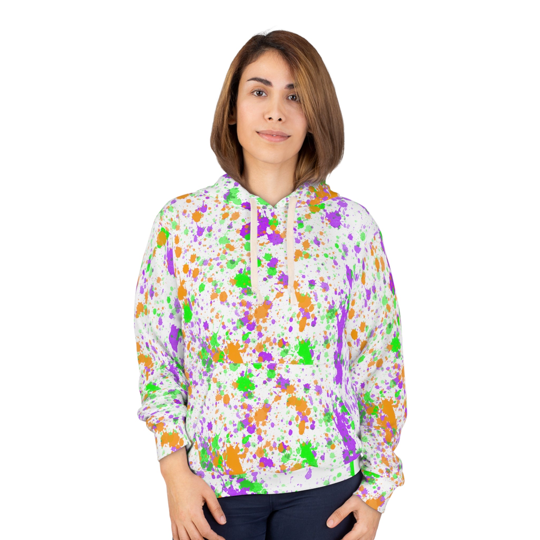 Paint Splash Woman Pullover Hoodie