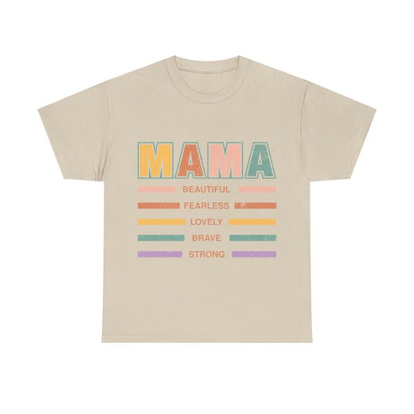 "Mama is Beautiful" Plus Size Women Heavy Cotton Tee T-Shirt