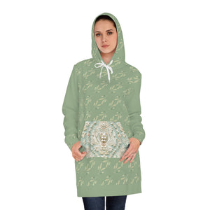 Spring Green Pearl Women's Hoodie Dress