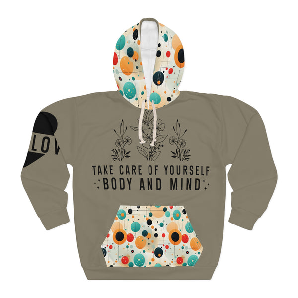 "Self Love" Polka Dots Woman's Pullover Hoodie