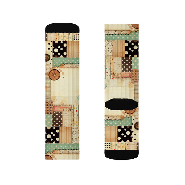 Vintage Polka Dots Sublimation Woman Socks